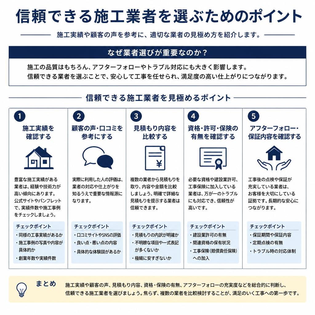 施工業者の選び方