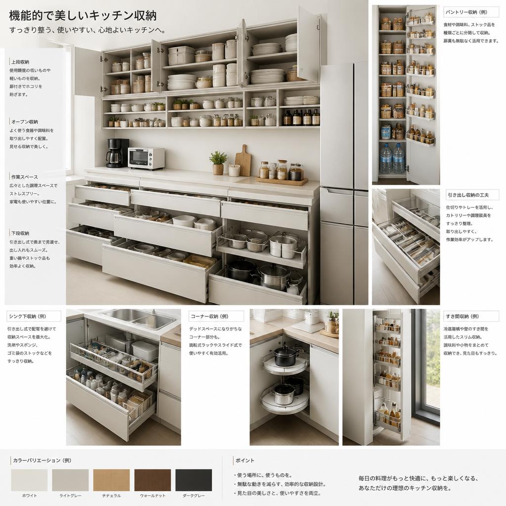使いやすさを追求したキッチン収納