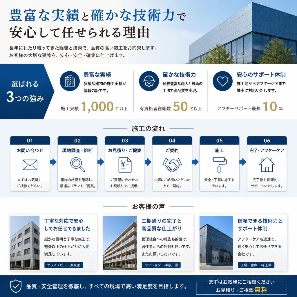 プロの施工業者によるサポート
