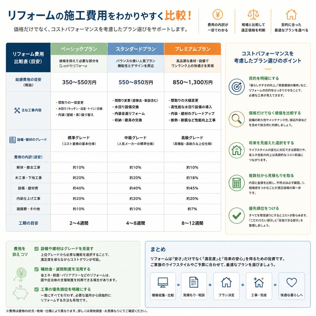 3. 施工費用の比較